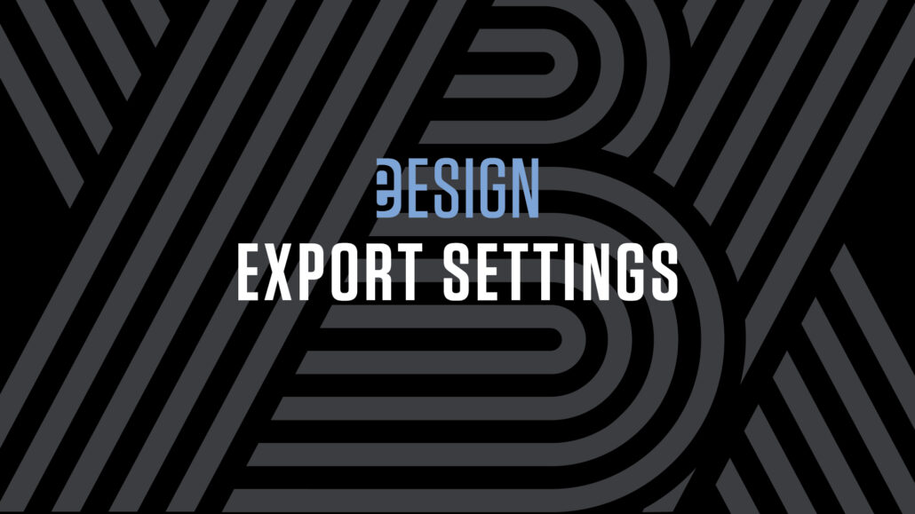 Export Settings and Save Forward