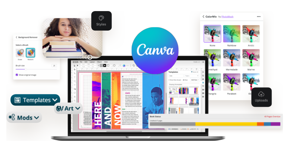 Canva integrations for yearbook design cho phép bạn tạo ra những cuốn sách kỷ yếu tuyệt vời. Hãy sử dụng tính năng này để tạo ra một cuốn sách kỷ yếu độc đáo và thật sự đẹp. Hãy xem hình ảnh để có được sự trải nghiệm tuyệt vời này!